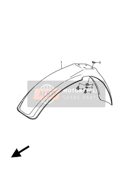 Suzuki RM80 1993 Front Fender for a 1993 Suzuki RM80