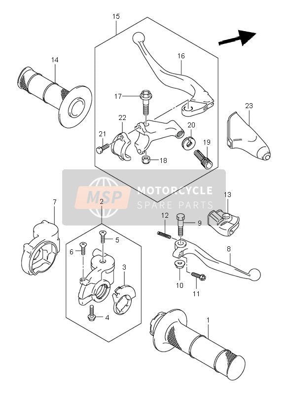 Suzuki RM250 2003 Handle Lever for a 2003 Suzuki RM250