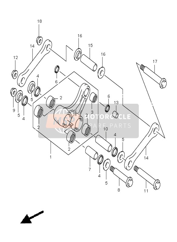 Suzuki RM250 2003 Rear Cushion Lever for a 2003 Suzuki RM250