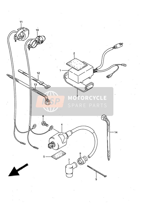 Suzuki RM80X 1987 Cdi Unit & Ignition Coil for a 1987 Suzuki RM80X