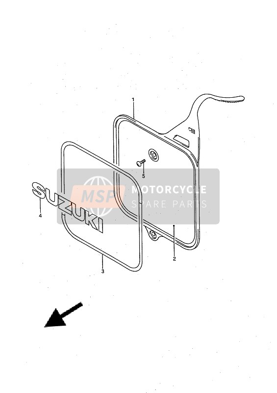 Suzuki RM80X 1988 Front Number Plate for a 1988 Suzuki RM80X