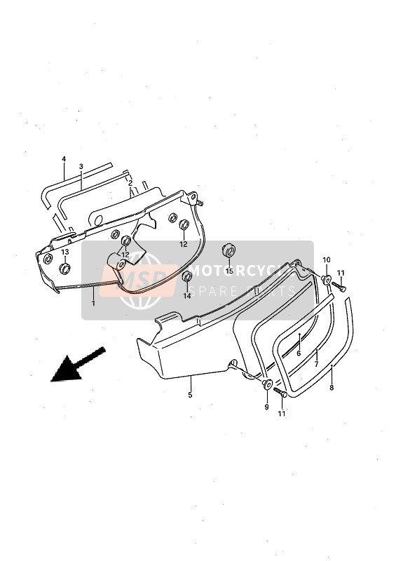 Suzuki RM80X 1989 Frame Cover for a 1989 Suzuki RM80X