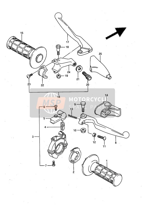 Suzuki RM80X 1990 HANDSCHALTER für ein 1990 Suzuki RM80X