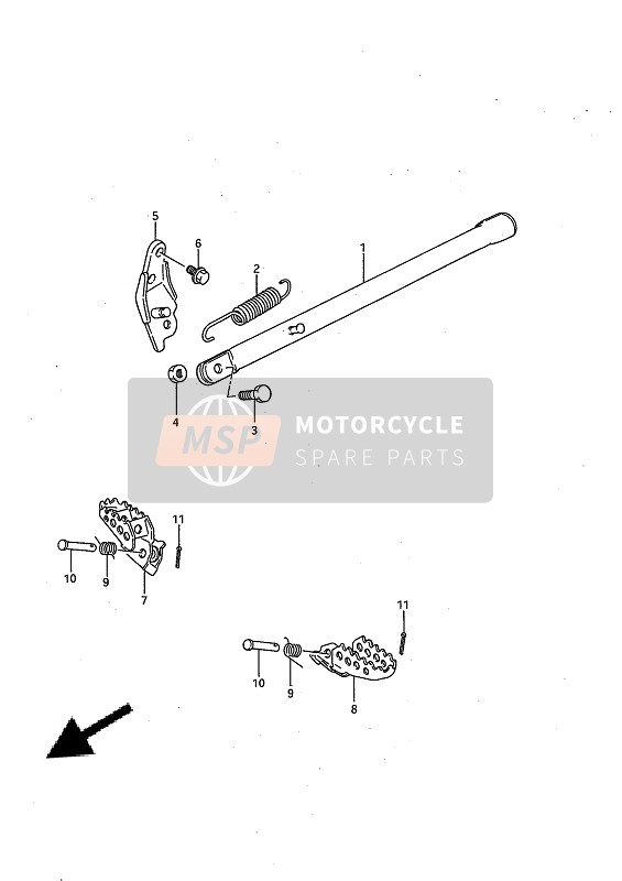 Suzuki RM80X 1992 Stand for a 1992 Suzuki RM80X