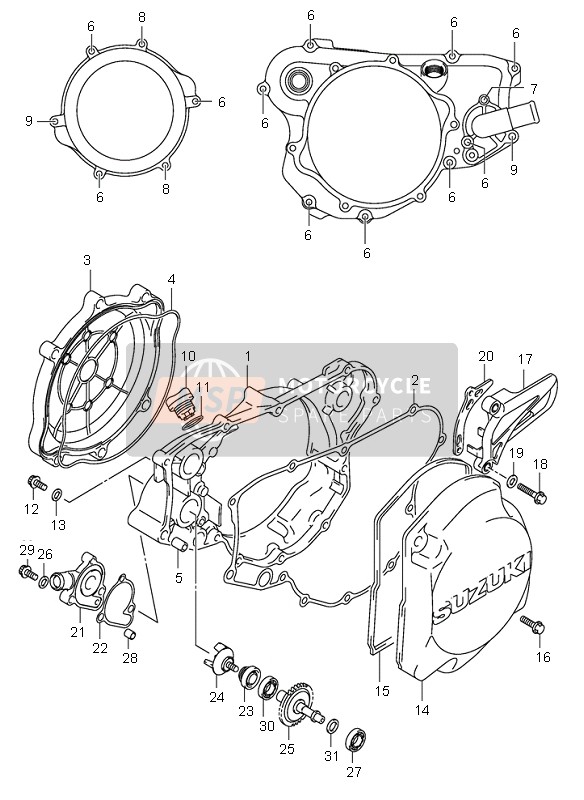 Crankcase Cover & Water Pump