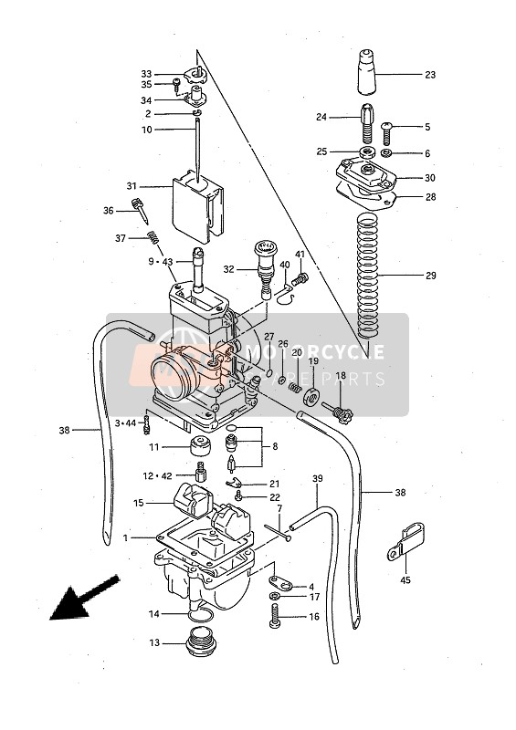 Suzuki RM80X 1994 Carburateur voor een 1994 Suzuki RM80X