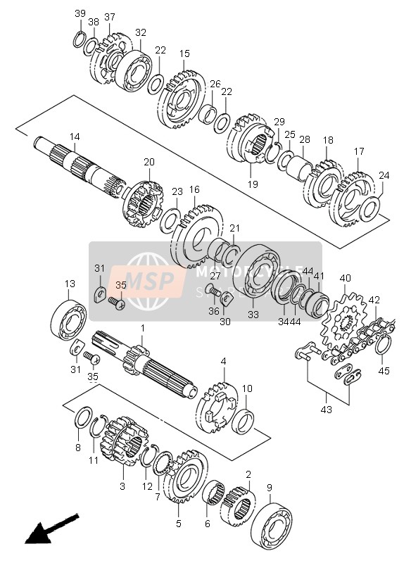 2435136F00, Pi?on 5? Conducido, Suzuki, 2