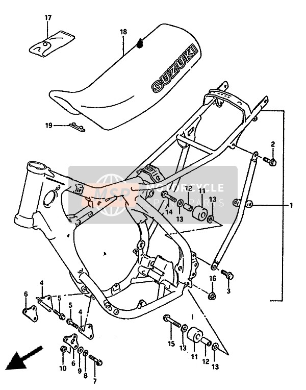 4199101B31, Plate,Engine Mounting, Suzuki, 2