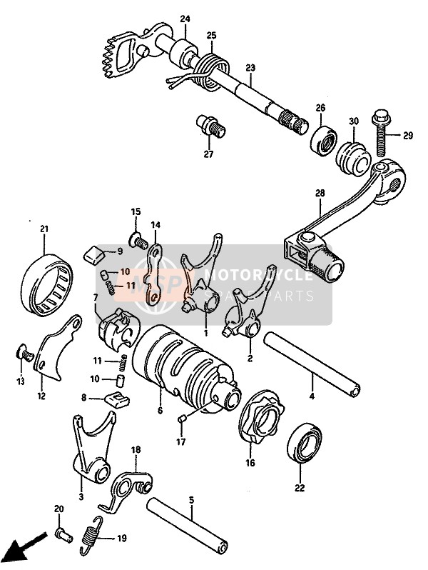 2523114501, Forchetta N?3, Suzuki, 0