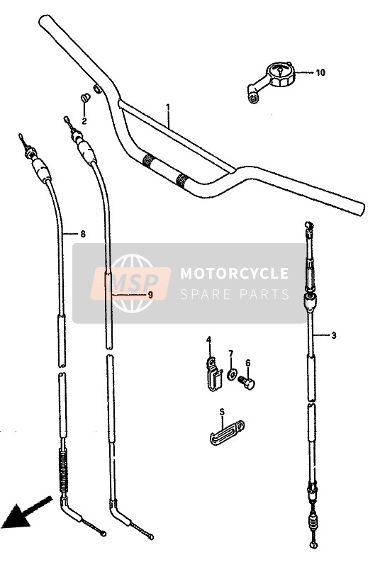 Suzuki RM125 1988 LENKER für ein 1988 Suzuki RM125