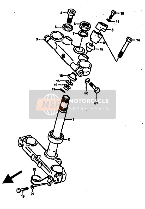 Suzuki RM250 1987 Steering Stem for a 1987 Suzuki RM250