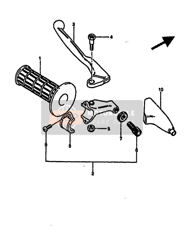 Suzuki RM250 1987 LINKER HANDSCHALTER für ein 1987 Suzuki RM250