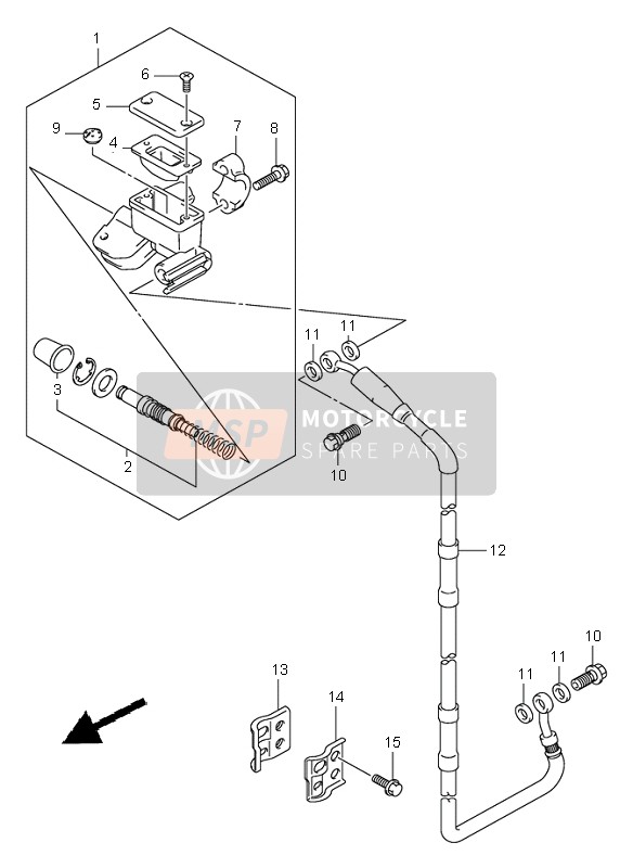 5960037F00, Cylinder Assy, Front Master, Suzuki, 2