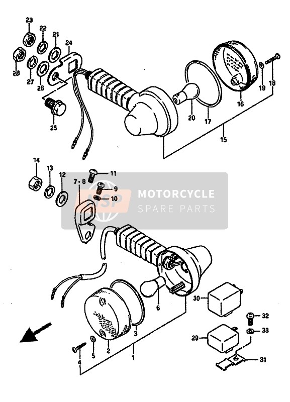 Lampe de clignotant (E2-E15-E16-E17-E18-E22)