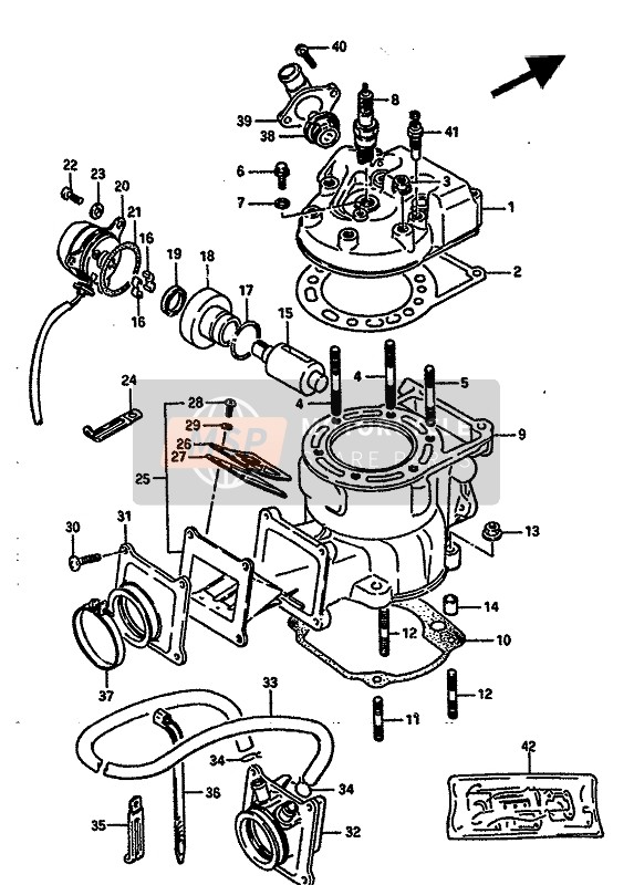 Suzuki TS250X 1989 Cylinder for a 1989 Suzuki TS250X