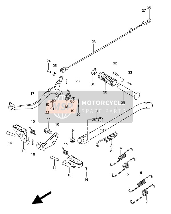 5851013651, Cable, Rear Brake (L:519), Suzuki, 1