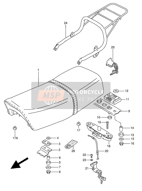 4521313601, ..Cushion, Seat Lock (10X22X6), Suzuki, 2