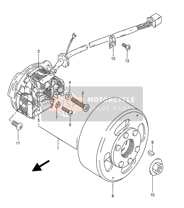 Suzuki TS50XK 1994 Aimants pour un 1994 Suzuki TS50XK