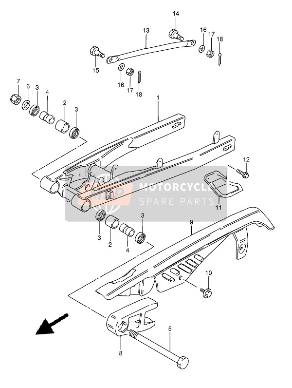 Rear Swing Arm (E16-E15)