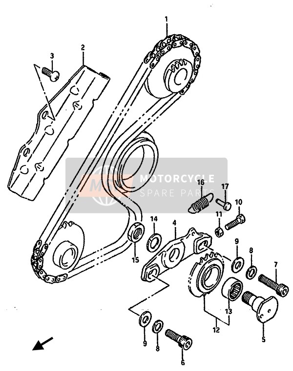 1268544B00, Sprocket, Tensioner  (NT:19), Suzuki, 0