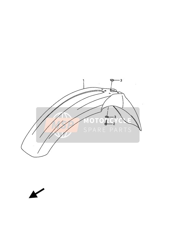 Suzuki RM125 1991 Parafango anteriore per un 1991 Suzuki RM125