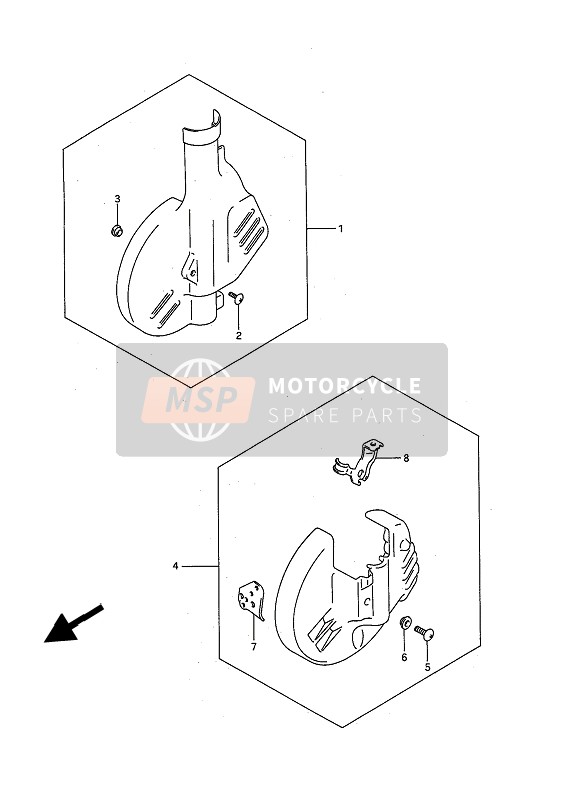 Suzuki RM125 1991 Couvercle du disque (Optionnel) pour un 1991 Suzuki RM125