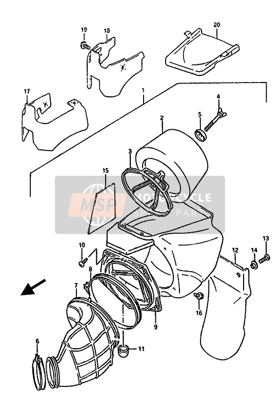 Suzuki RM250 1990 LUFTFILTER für ein 1990 Suzuki RM250