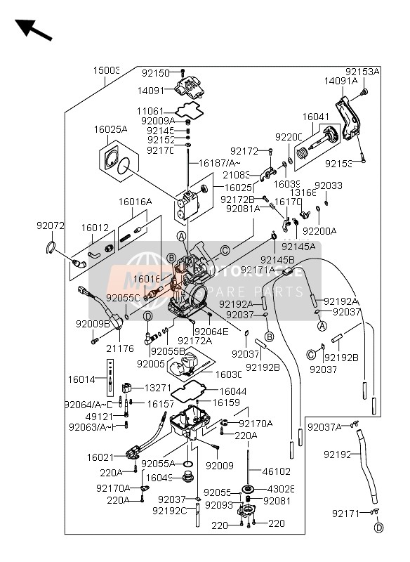 K160301057, Valvola Galleggiante RM-Z250, Suzuki, 0