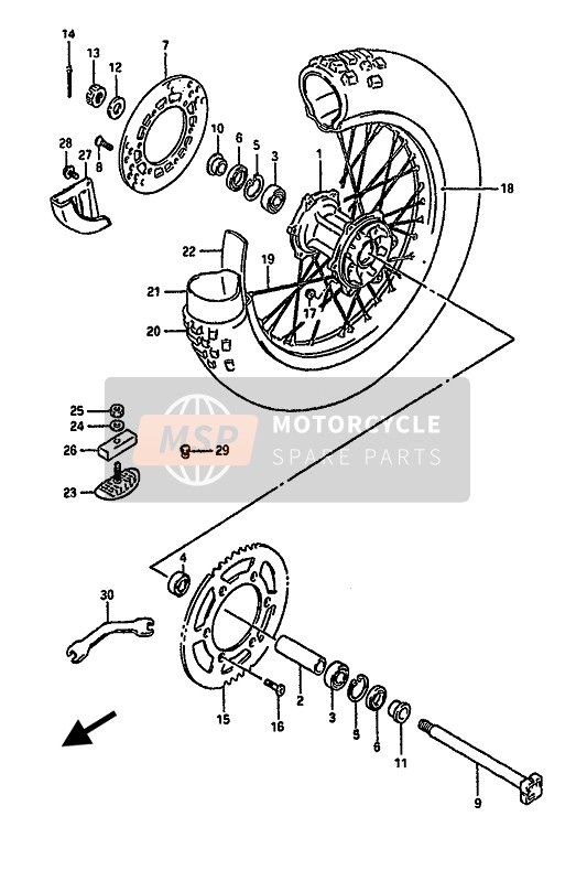 6471127C30, Axle, Rear, Suzuki, 1