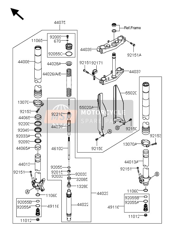 K440651140, BUSHING-FRONT Fork, Suzuki, 0