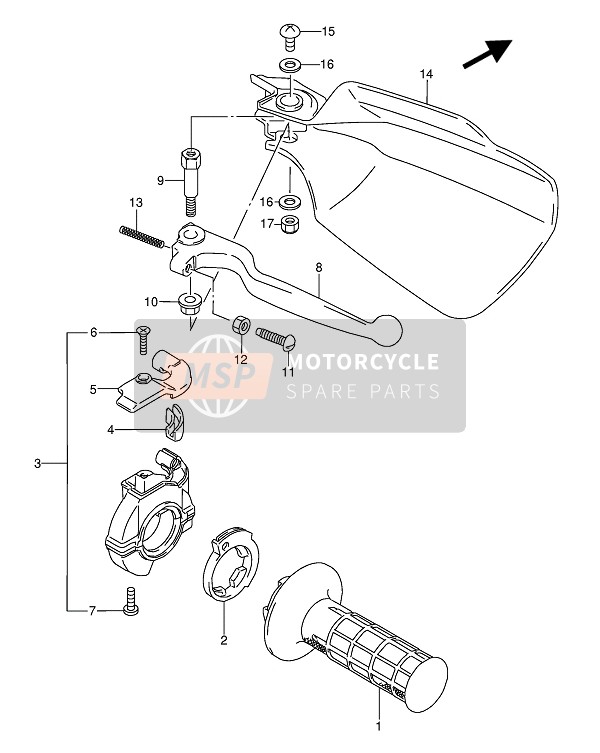 Suzuki RMX-250 1990 ACHSSCHENKELABDECKUNG RECHTS für ein 1990 Suzuki RMX-250