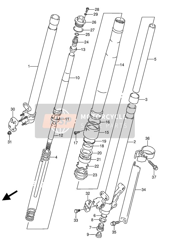 Suzuki RMX-250 1991 Front Damper for a 1991 Suzuki RMX-250