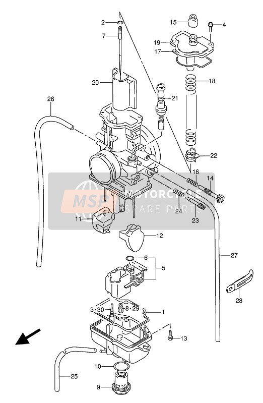 Suzuki RMX-250 1992 Carburateur pour un 1992 Suzuki RMX-250