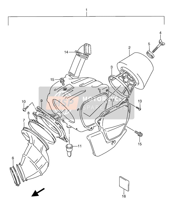 Suzuki TS125R 1990 Air Cleaner for a 1990 Suzuki TS125R