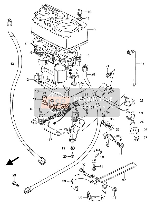 3412449910, Knob, Trip, Suzuki, 0