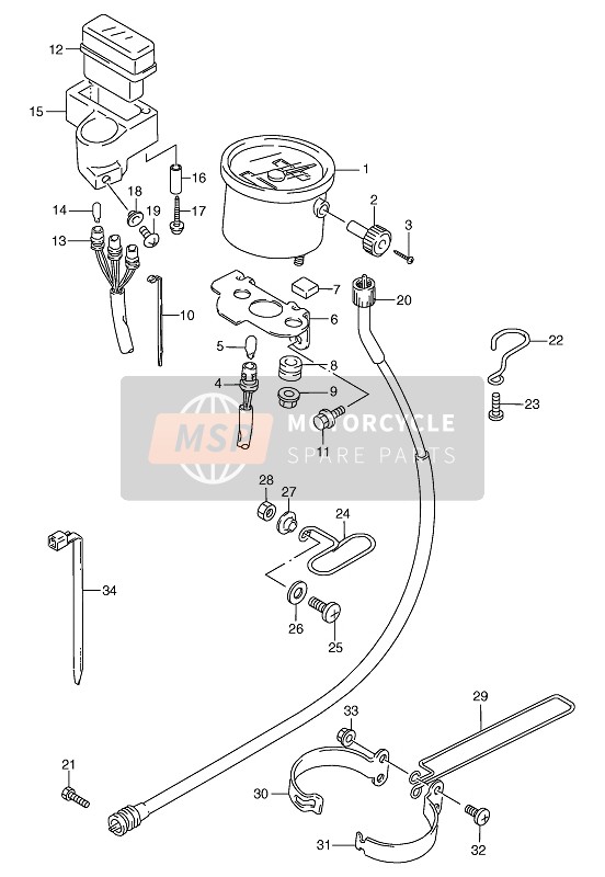 3412444B30, .Knob,Trip, Suzuki, 0