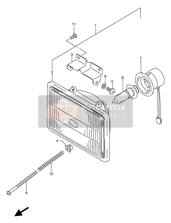 Suzuki TS125R 1990 SCHEINWERFER (E24) für ein 1990 Suzuki TS125R