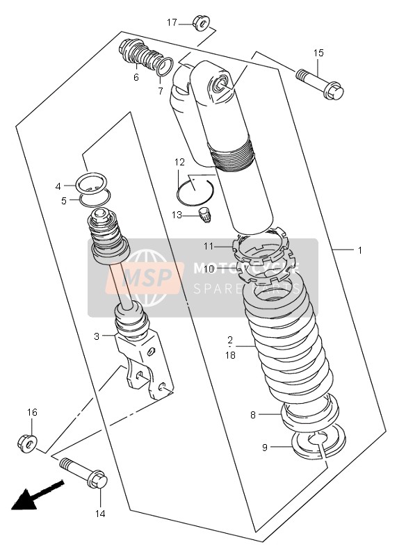 6221103BB0, Spring, Rear (K=5.0)   (Hard), Suzuki, 0