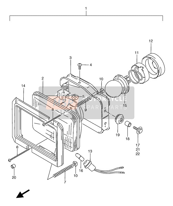 Suzuki TS125R 1991 SCHEINWERFER für ein 1991 Suzuki TS125R