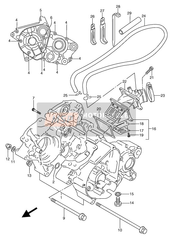 Suzuki TS125R 1992 KURBELGEHÄUSE für ein 1992 Suzuki TS125R