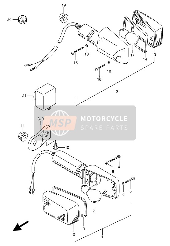 3560314D20, Lamp Assy Turn Signal, Suzuki, 1