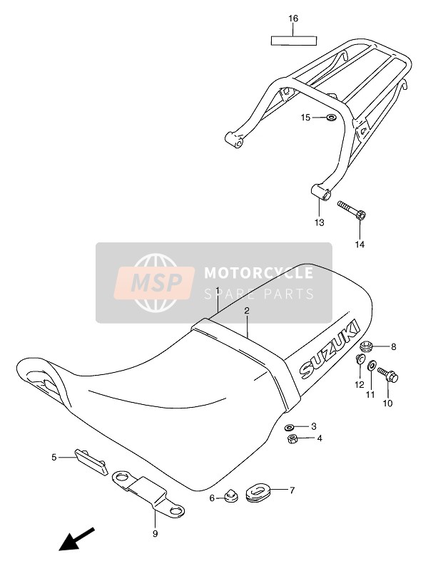 Suzuki TS125R 1992 SITZ für ein 1992 Suzuki TS125R