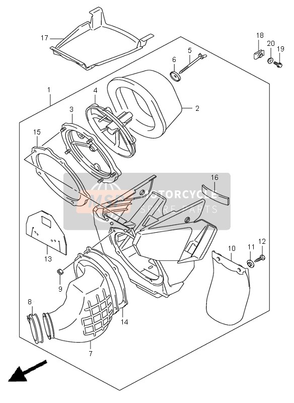 Suzuki RM125 2005 Air Cleaner for a 2005 Suzuki RM125