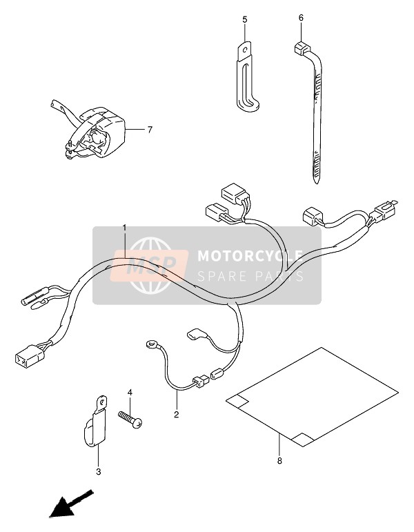 Suzuki DR350 1991 Wiring Harness for a 1991 Suzuki DR350