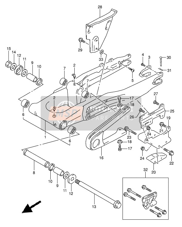 015500660A, Lagerpen, Suzuki, 2