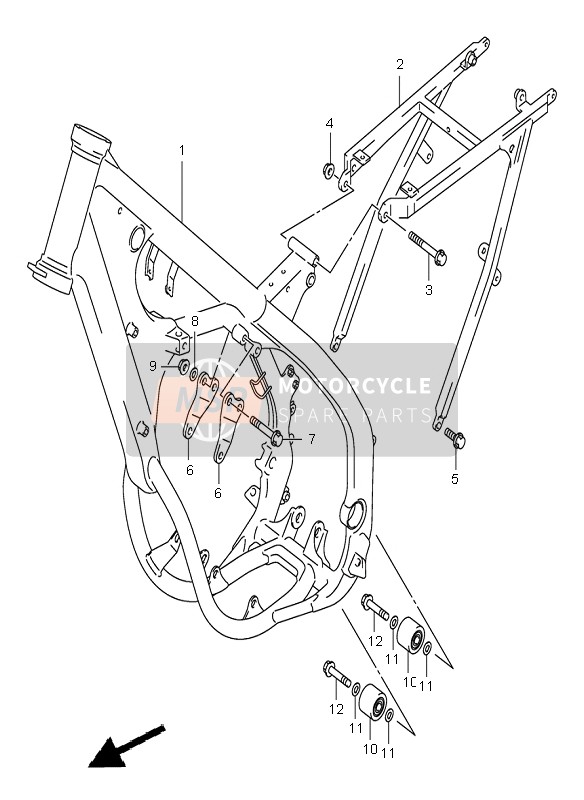 Suzuki RM125 2005 Frame for a 2005 Suzuki RM125