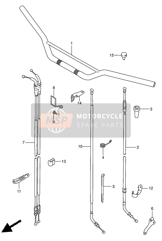 Suzuki DR350 1992 Stuur voor een 1992 Suzuki DR350