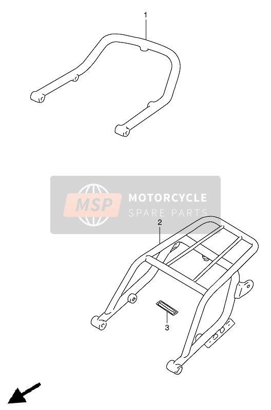 Suzuki DR350 1993 GRIFF & TRÄGER für ein 1993 Suzuki DR350