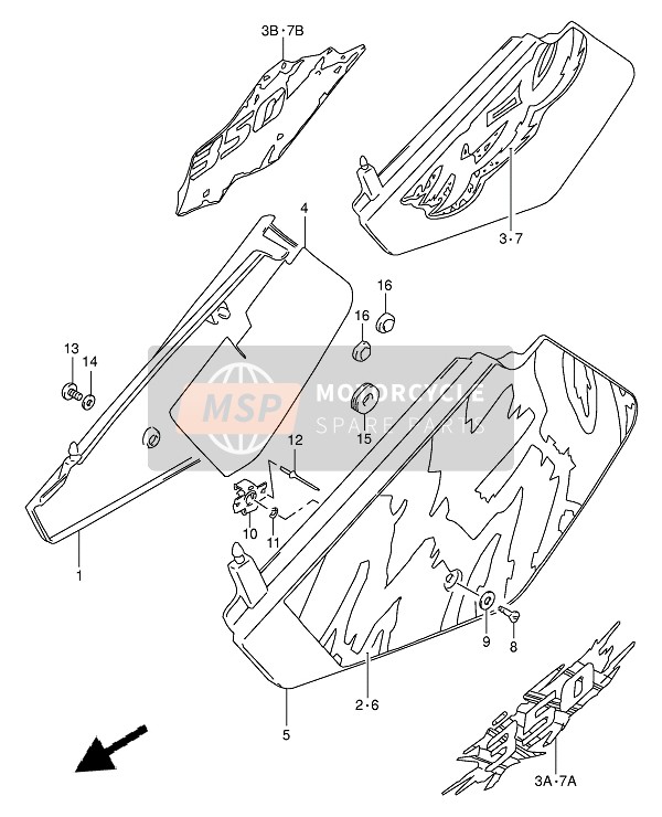 6813114E00A8A, Emblem,Rh, Suzuki, 0