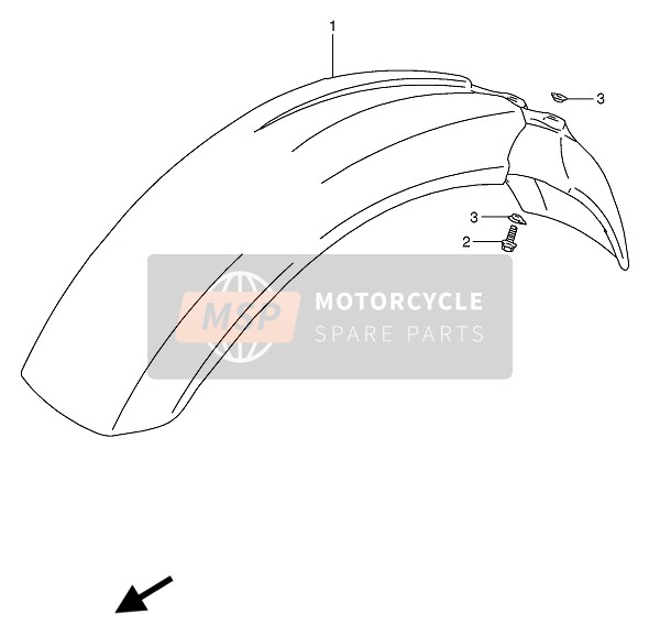 Suzuki DR350 1993 Front Fender for a 1993 Suzuki DR350